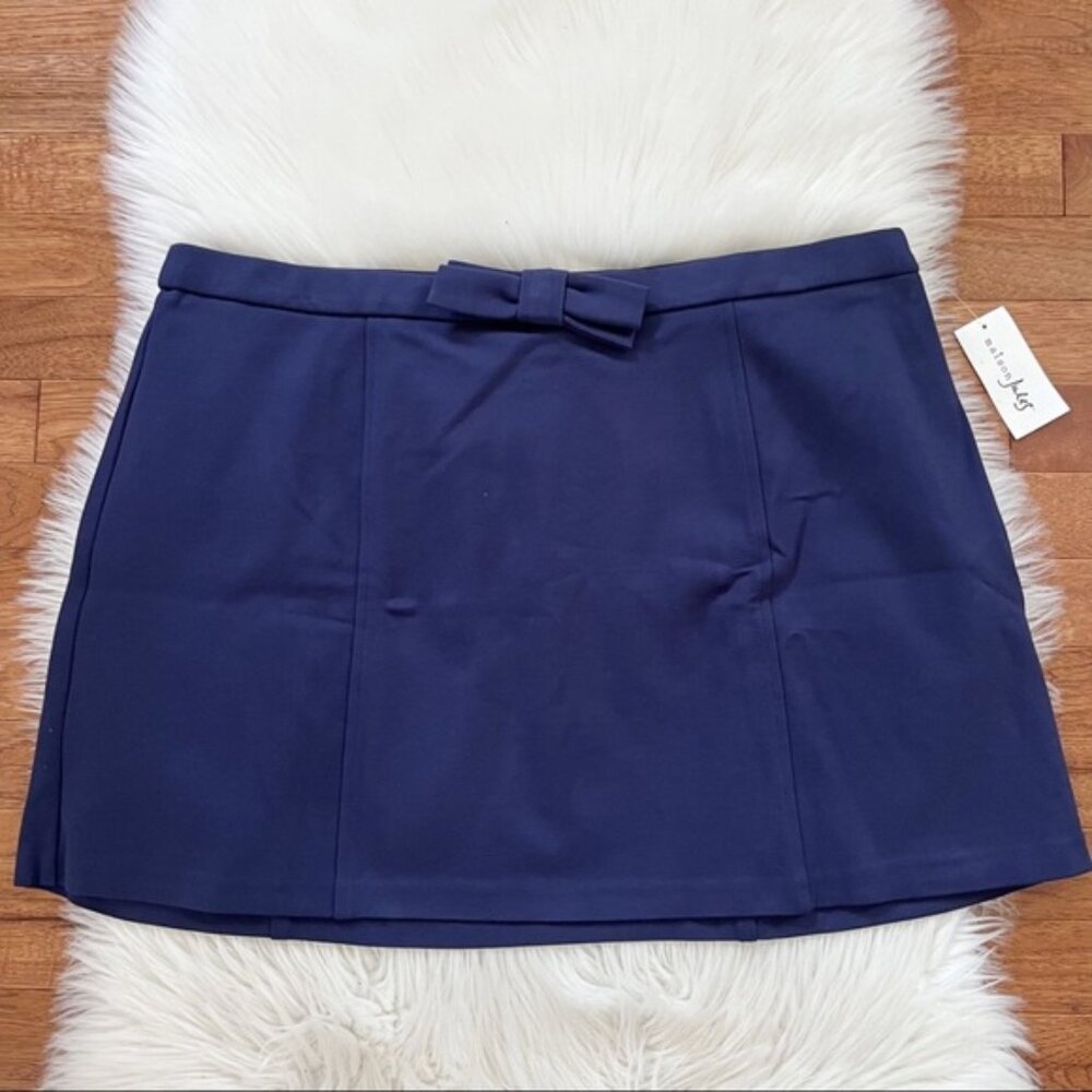 Maison Jules Women's Navy Blue Bow Plus Size Skirt